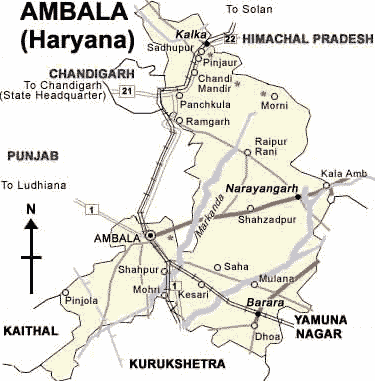 Ambala and Yamuna Nagar